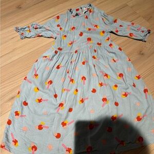 Stella McCartney Kids Light Blue Dress with Red and Orange Accents